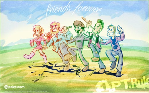 friends forever wallpaper. desktop wallpaper design.